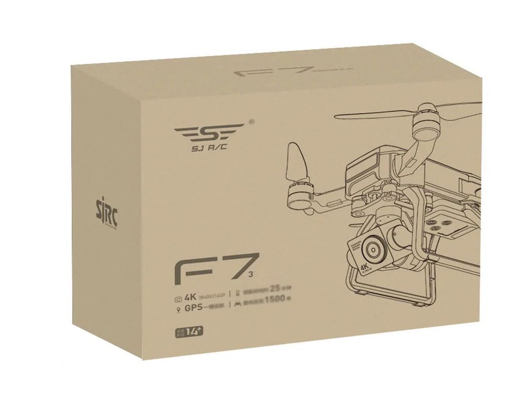 Квадрокоптер SJRC F7 3-AXIS 4K EIS 5G GPS RTF + доп АКБ - SJRC-F7-4K-COMBO