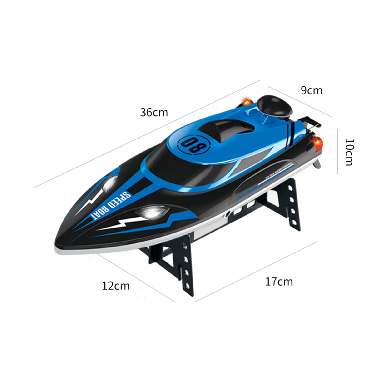 Радиоуправляемый катер Blue SpeedBoat с сумкой (36 см, 25 км/ч) - HJ808-A2-BAG