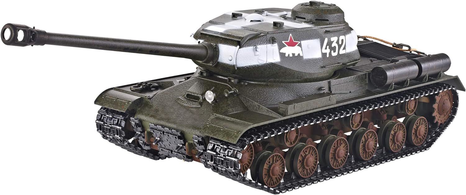 Радиоуправляемый танк Taigen ИС-2 модель 1944 СССР 1:16 (зеленый, звук, дым V3) - AS3928-B-GREEN