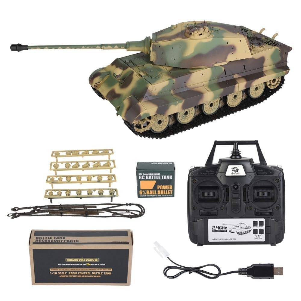 Радиоуправляемый танк Heng Long King Tiger PRO version V7.0 масштаб 1:16 2.4G - HL-3888A-1PRO-V7