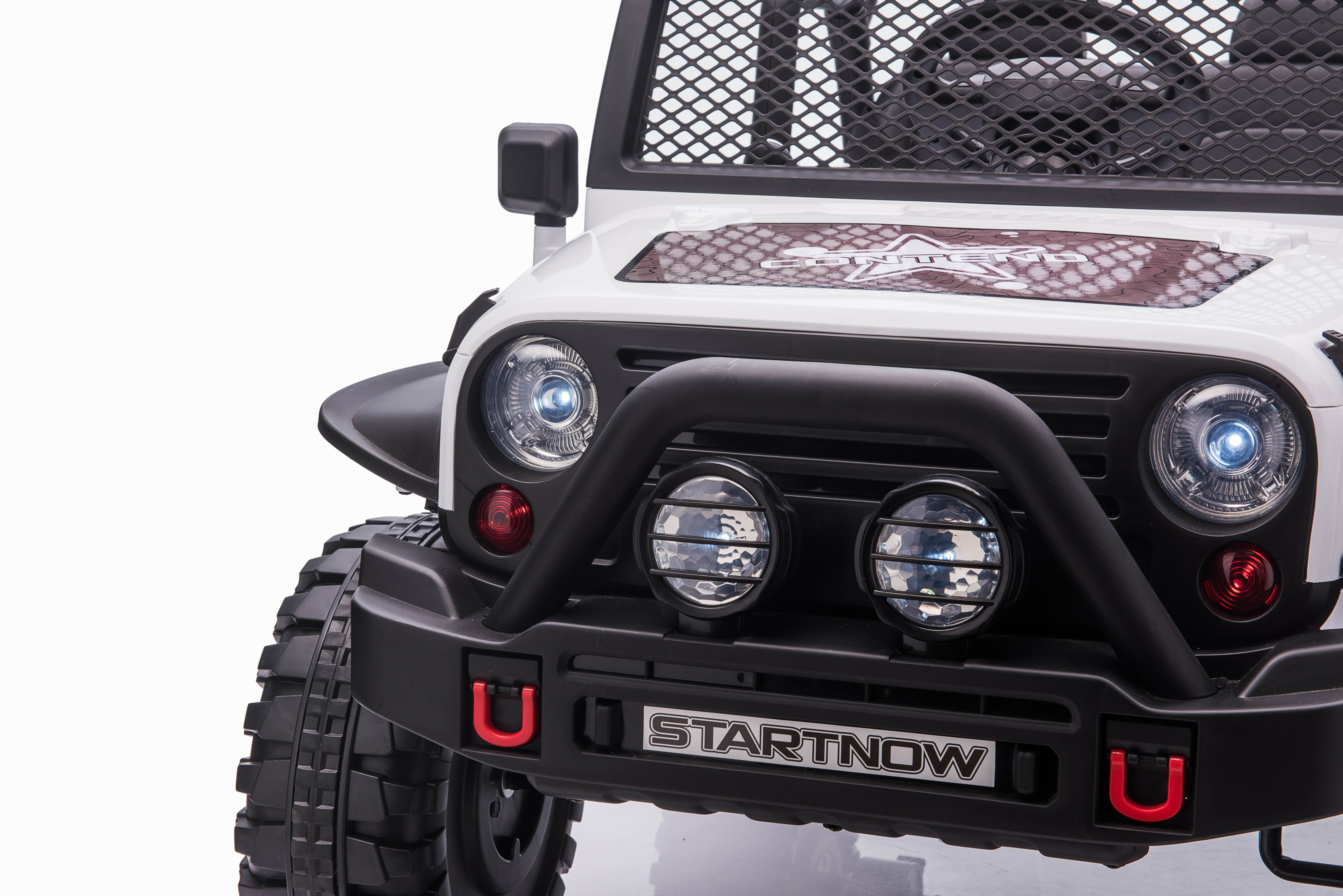 Детский электромобиль джип XMX с полным приводом (белый, EVA, 12V) - XMX618-4WD-WHITE