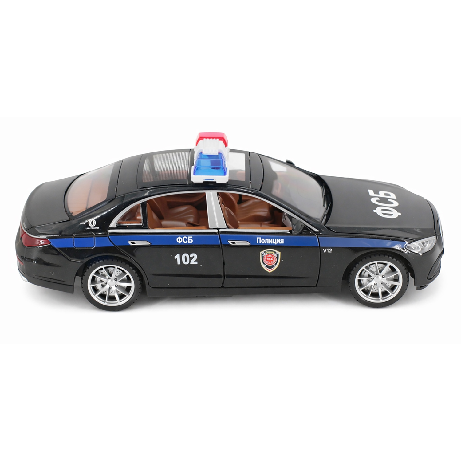 Радиоуправляемая металлическая полицейская машина Mercedes S600 1:22 - HCL-3613-BLACK