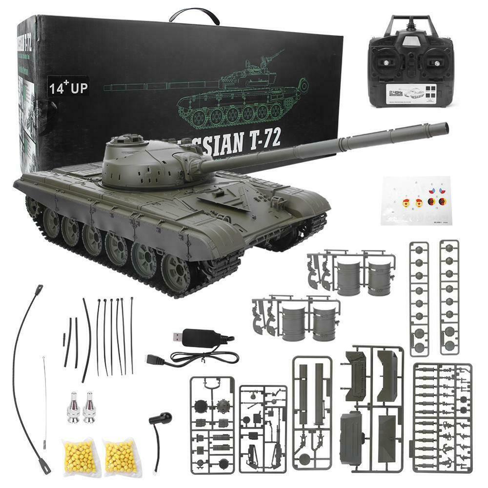 Радиоуправляемый танк Heng Long Т-72 V7.0 масштаб 1:16 RTR 2.4GHz - 3939-1 V7.0