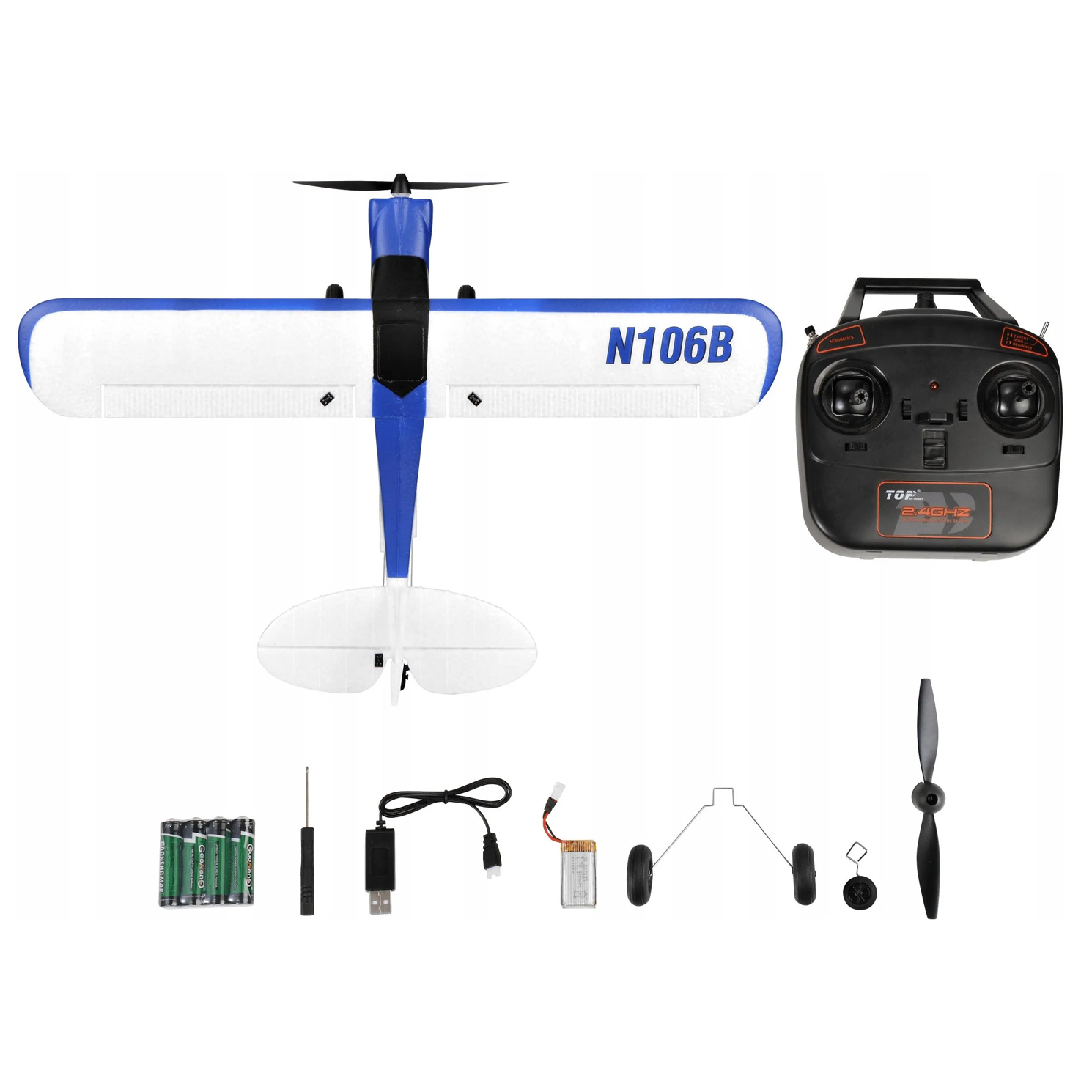 Радиоуправляемый самолет Top RC 450mm Mini Xcub with Gyro RTF - TOP106B02