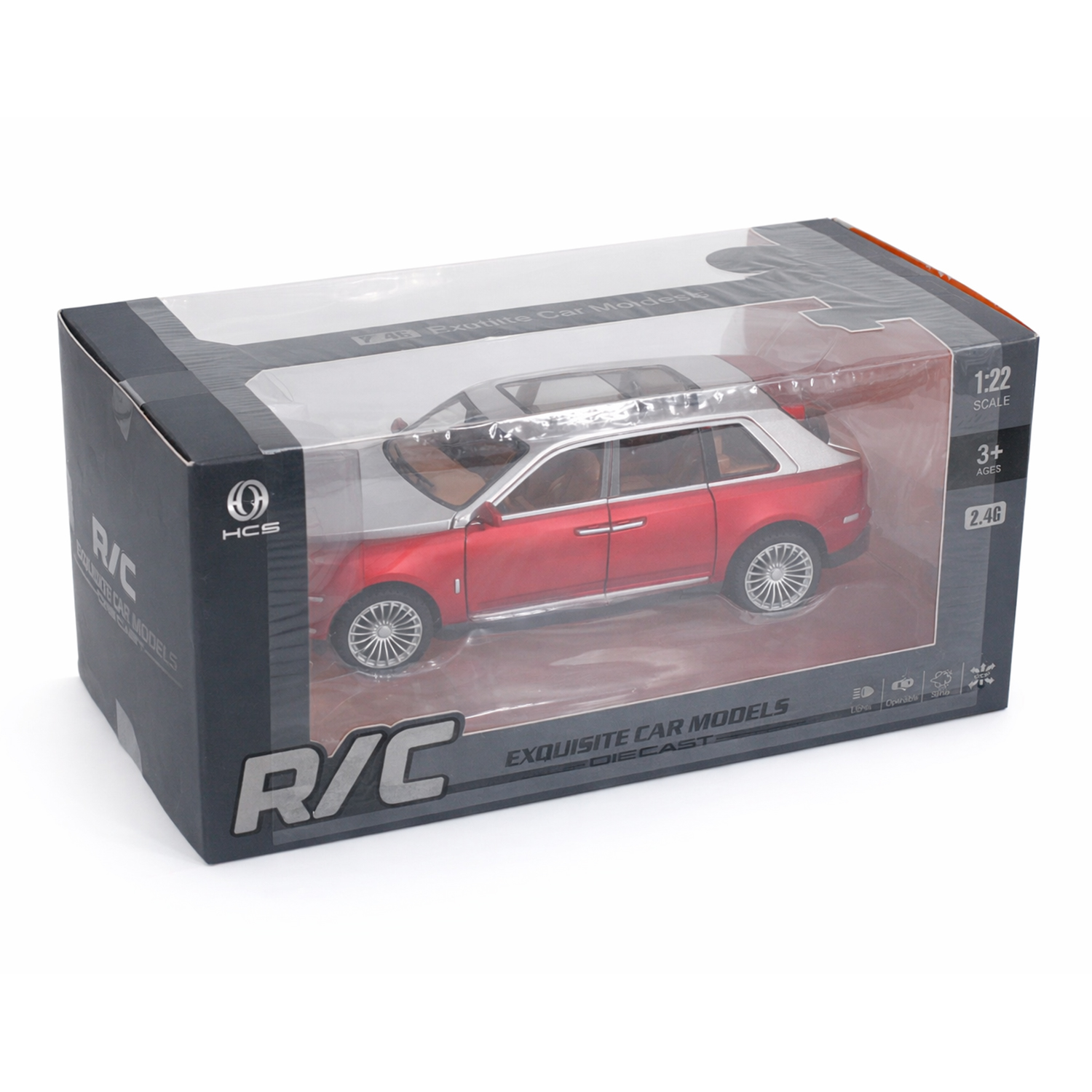 Радиоуправляемая металлическая машина Rolls-Royce Cullinan 1:22 - HCL-3806-RED