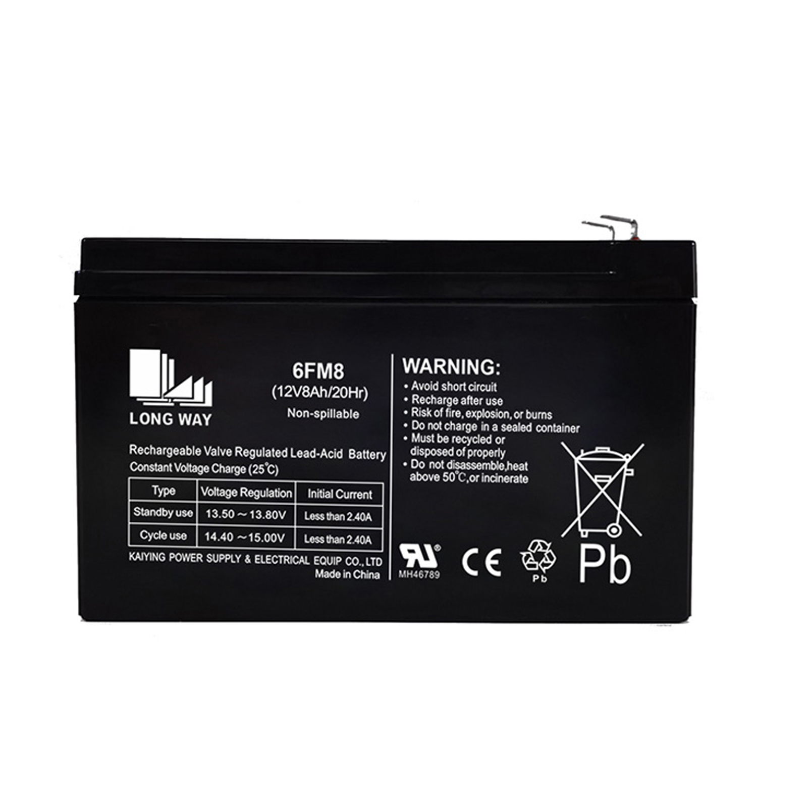 Аккумулятор Long Way 12V8Ah/20Hr - LW-6FM8