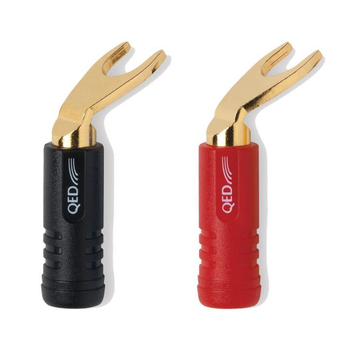 QED Airloc ABS WID Spade 1 Red 1 Blk Plug Разъем "Лопатка" широкая 1 красный, 1 черный пара (QE1840)