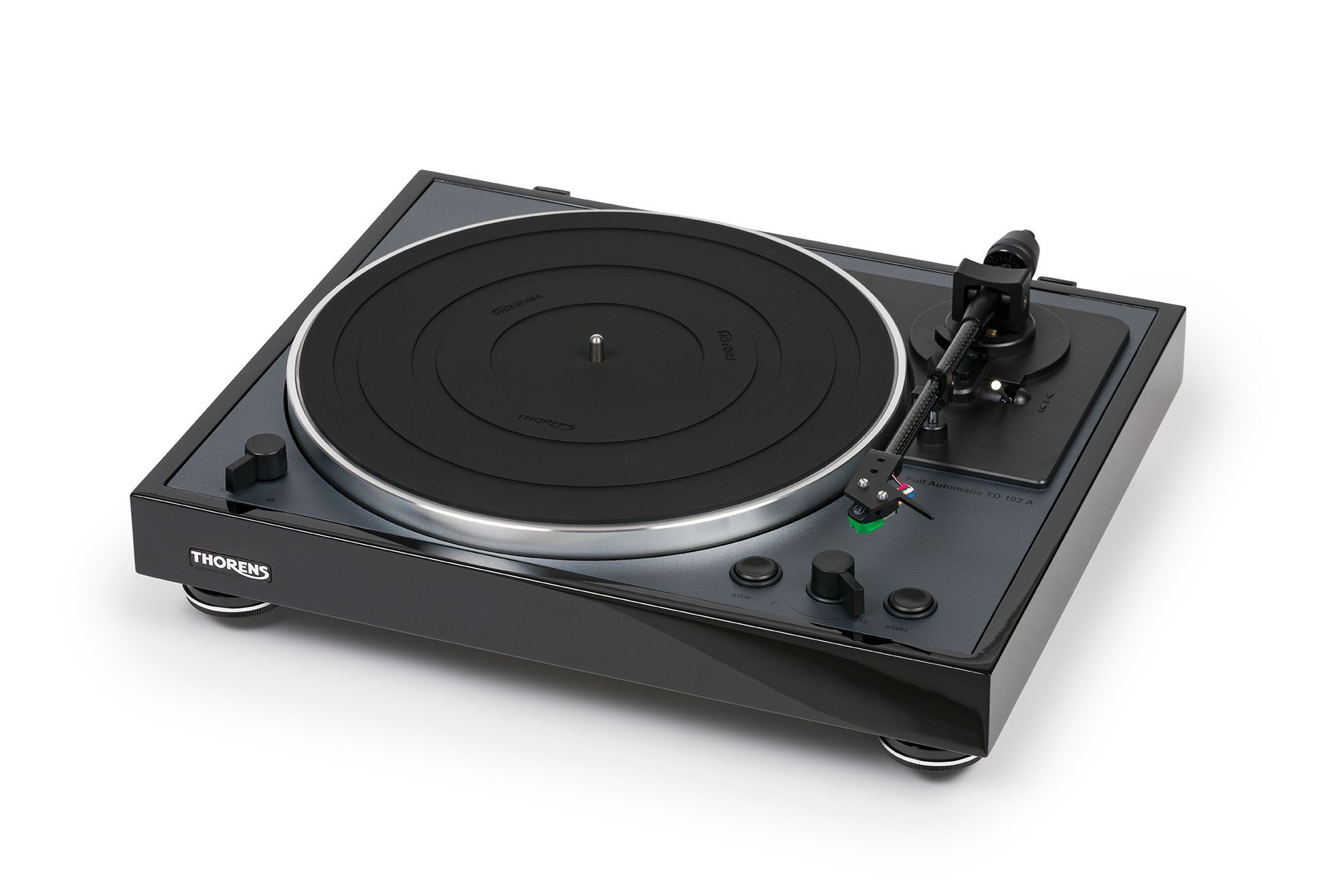 Thorens TD-102A AT-VM95E piano black виниловый проигрыватель