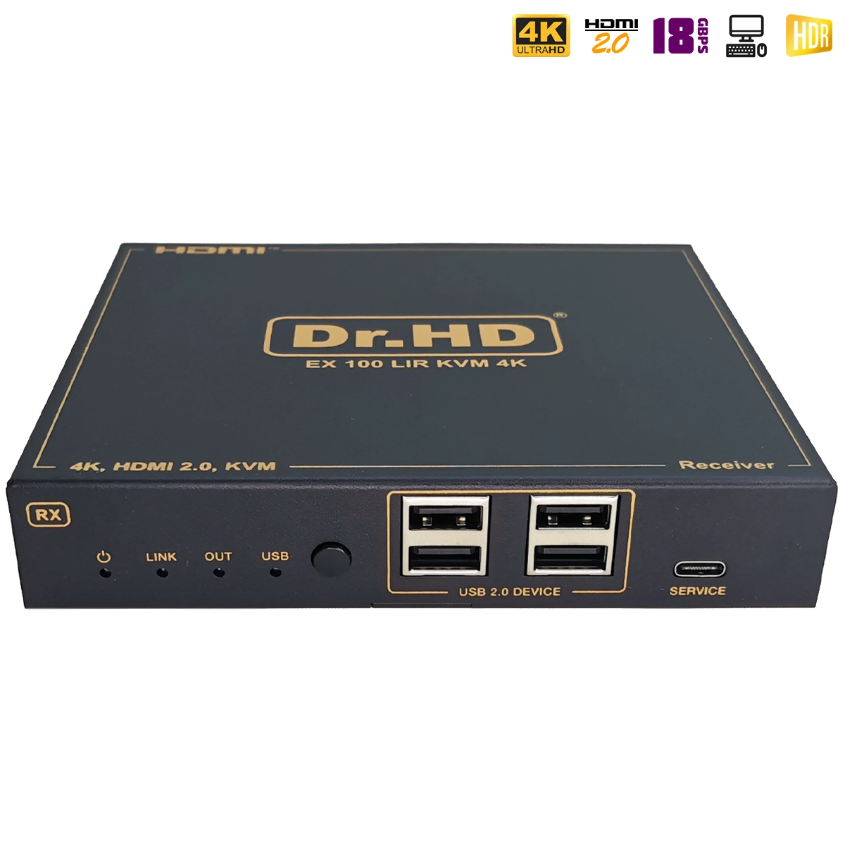 HDMI удлинитель по витой паре и IP / Dr.HD EX 100 LIR KVM 4K