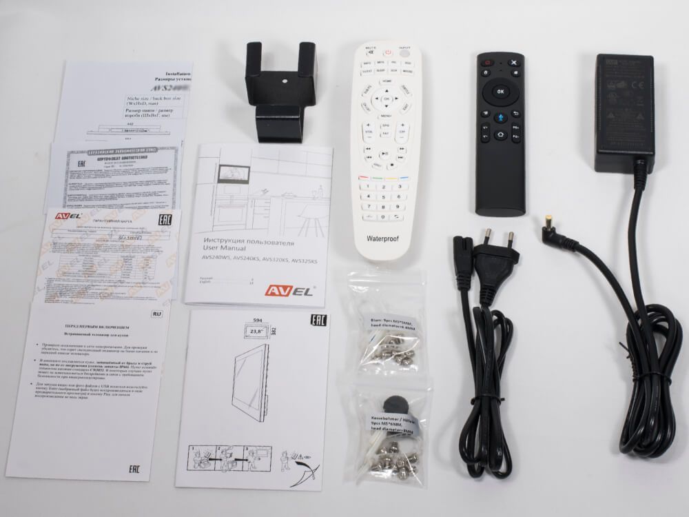 AVEL AVS320KS Black - Встраиваемый Smart телевизор для кухни